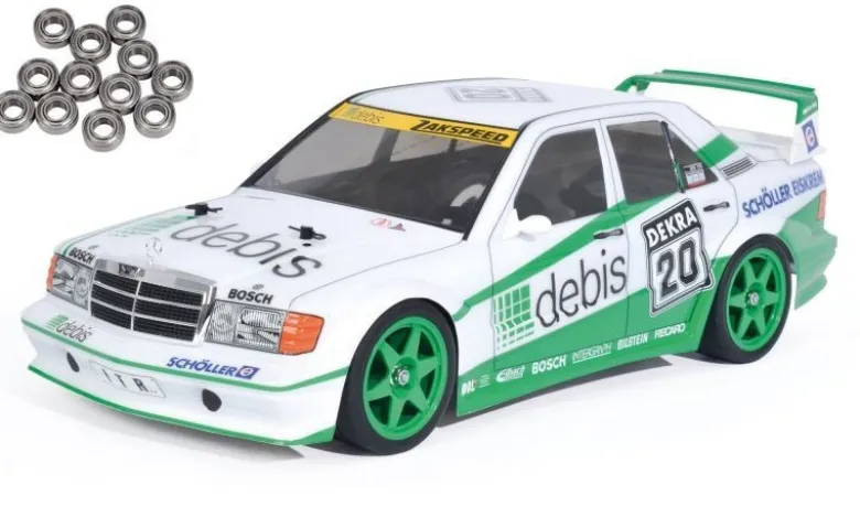 Tamiya 58656KUMercedes Benz 190E debis Zakspeed 1/10 TT-01E + Kugellager