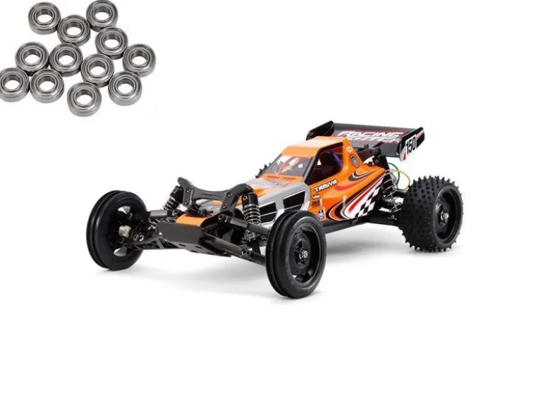 Tamiya 58628KURacing Fighter - The Real 1:10 RC Buggy DT-03 + Kugellager