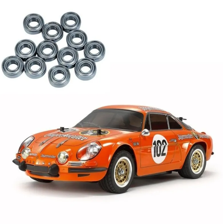 Tamiya 58708KURenault Alpine A110 Jägermeister M06 1:10 Kit mit Kugellager