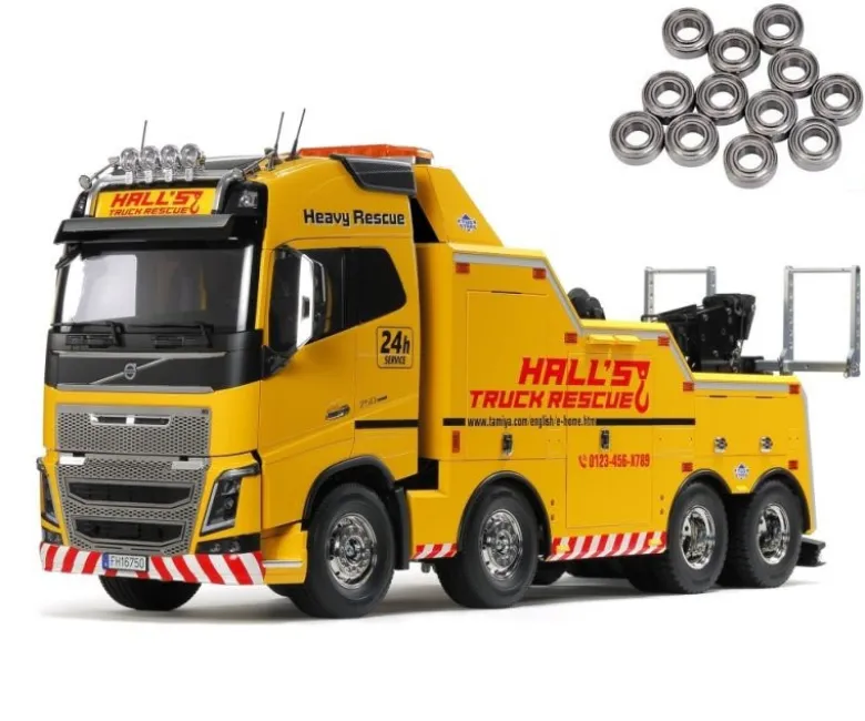 Tamiya 56362KUVolvo FH16 Globetrotter 8x4 Abschlepper 1:14 + Kugellager