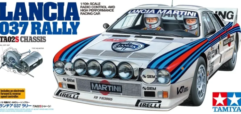 Tamiya 58654Lancia 037 Rally 1/10 Bausatz TA-02S - Wiederauflage