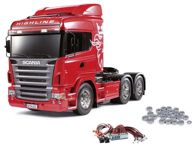 Tamiya 56323LEDKUScania R620 3-Achs 6x4 inkl. LED und Kugellager