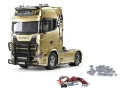 Tamiya 56379LEDKUScania 770 S 4x2 Truck Bausatz 1:14 + Kugellager & LED-Licht