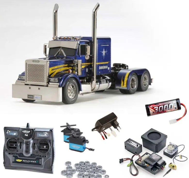 Tamiya 56344MFCGrand Hauler Customized Komplettset inkl. MFC-01, Lager mit Carbon-Look Steuerung