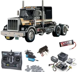 Tamiya 56336MFCKing Hauler Black Edition Komplettset inkl. MFC-01, Lager mit Carbon-Look Steuerung