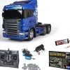 Tamiya 56327MFCScania R620 6x4 Highline Blue Edition Komplett,MFC-03, Lager mit Carbon-Look Steuerung