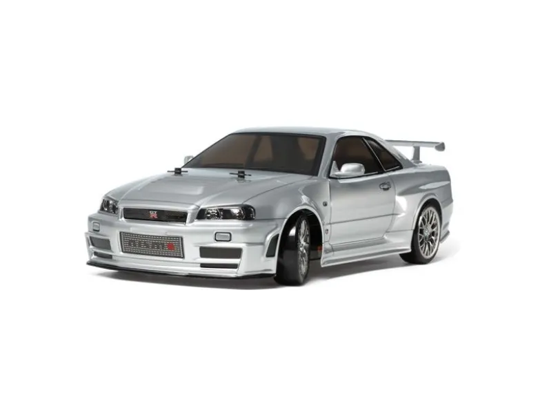 Tamiya 58605NISMO R34 GT-R Z-Tune TT-02D 1:10 Drift Kit mit Regler inklusive Lichtset TLU-01 im WErt von 47 Euro