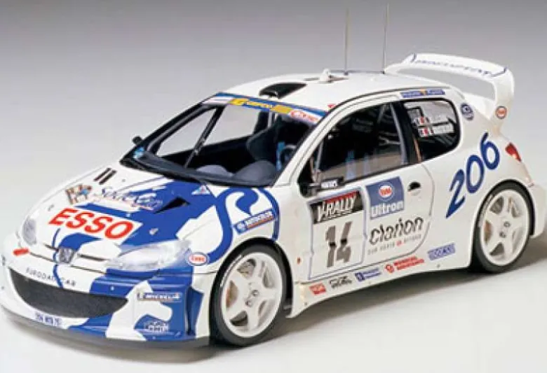 Tamiya 24221Peugeot 206 WRC, Plastikbausatz, 1:24