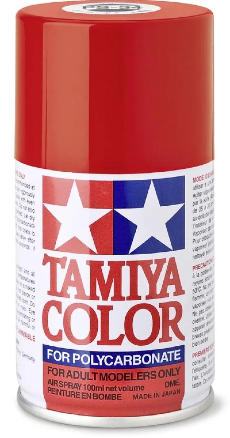 Tamiya 86034PS-34 Hellrot Polycarbonat 100ml