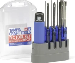 Tamiya 74085RC-Werkzeugset 8 teilig perfekt für alle Tamiya Bausätze