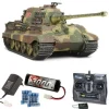 Tamiya 56018SETKÖNIGSTIGER 'Full option' 1/16 Panzer 2,4GHz Komplettset Nur für kurze Zeit mit Carbon-Look Fernsteuerung!
