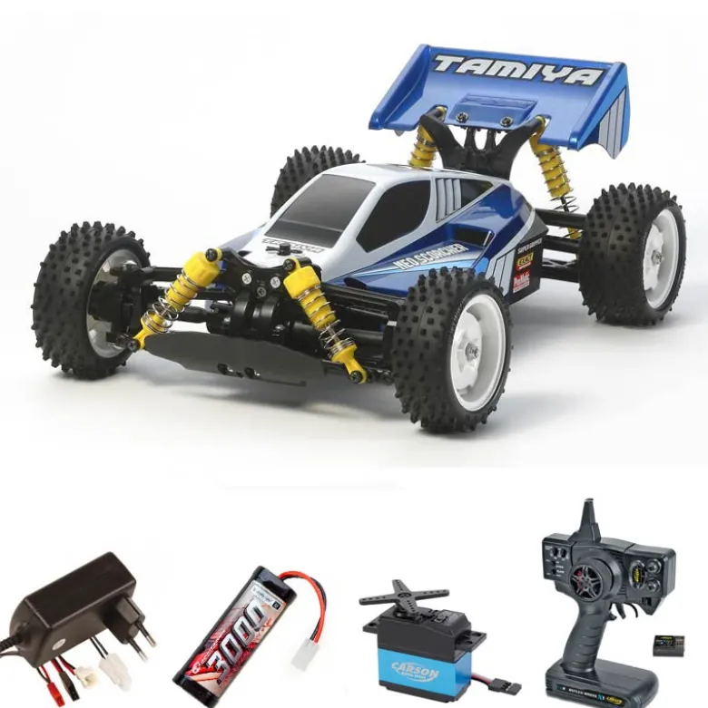 Tamiya 58568SETNeo Scorcher TT-02B 4WD Buggy Kit Komplettset