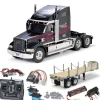 Tamiya 56314SETTRTruck Knight Hauler komplett inkl. Flachbett, LED,Kugellager mit Carbon-Look Steuerung