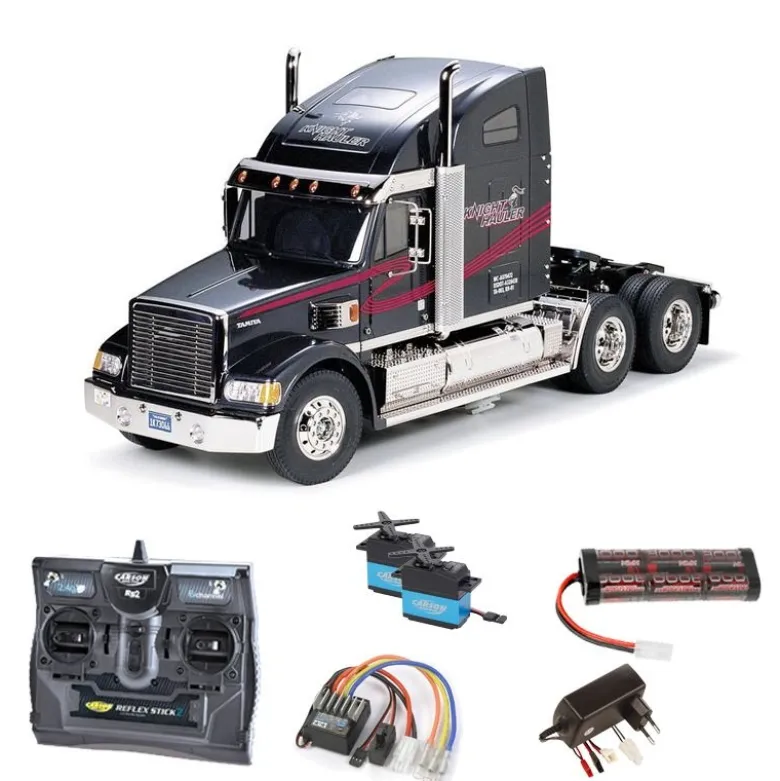 Tamiya 56314SETTruck Knight Hauler Komplettset mit Carbondesign Steuerung