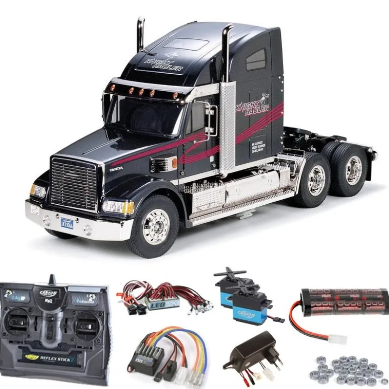 Tamiya 56314SET2Truck Knight Hauler Komplettset + LED, Kugellager mit carbon-Look Steuerung
