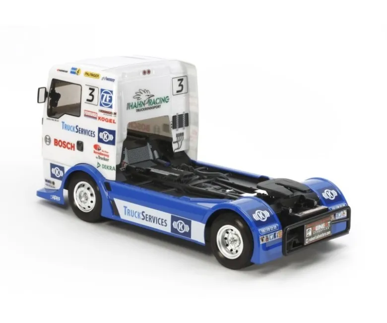 Tamiya 58632Team Hahn Racing MAN TGS TT-01E, Bausatz inkl. Regler, 1:14