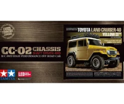 Tamiya 47490Toyota Land Cruiser 40 4WD Geländewagen CC-02 1:10 Bausatz inkl. lackierter Karosserie