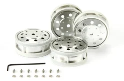 Tamiya 565181:14 Truckfelgen (2) hinten/AG. Chrom matt