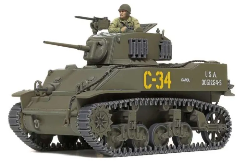 Tamiya 32606US M5A1 Stuart Light Tank (1), Plastikbausatz, 1:48