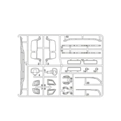 Tamiya 319225228U-Teile Spiegel/Wischer Scania 770S 56368