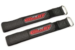 Team Corally C-50530Akku Klettbänder 250x20mm mit Metallöse - schwarz (2)