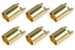 Team Corally C-50164Bullet-Buchse 6,5mm vergoldet, sehr geringer Widerstand (6) Lötanschluss gerade/senkrecht