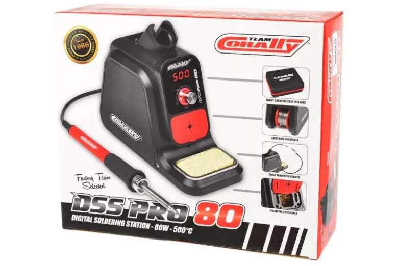 Team Corally C-48520-EUDSS PRO 80 - Digitale Lötstation - 80W - 500°C - EURO 230V
