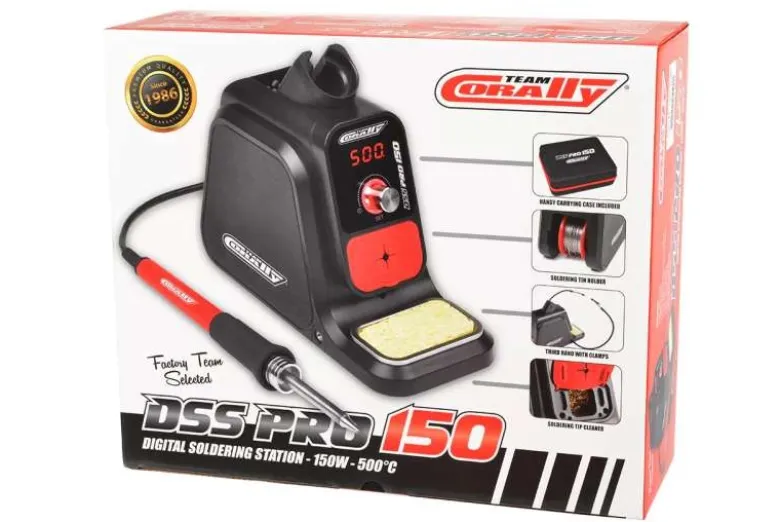 Team Corally C-48525-EUDSS PRO 150 - Digitale Lötstation - 150W - 500°C - EURO 230V