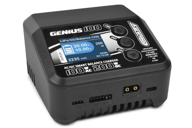 Team Corally C-51030-EUX-100 Smart-Ladegerät 100W AC / 200W DC - 20V PB 1x 6S LiXX oder 15 NiXX
