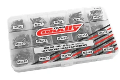 Team Corally C-38510Stahl Schrauben Set M3 Innensechskantkopf 12.9 (375 St)