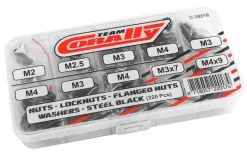 Team Corally C-38516Stoppmuttern, Muttern, U-Scheiben Set M2 / M2.5 / M3 / M4