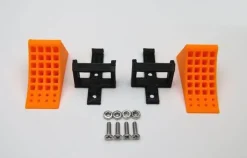 Thicon Models 500941:14 Hemmschuhe leuchtorange mit Halter schwarz 2Stück