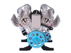Thicon Models 21012Motor 8-Zylinder Metall Bausatz Motorblock, champagner
