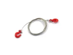 Thicon Models 20005Scale Haken aus Metall rot pulverlackiert mit Stahlseil