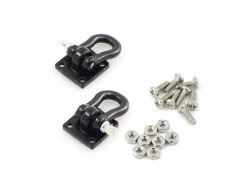 Thicon Models 20001Scale Schäkel mit Flansch Metall schwarz pulverlackiert