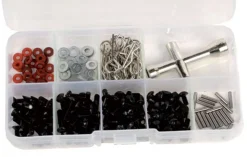 T2M T422556Schrauben-Set + Kreuzschlüssel, Scheiben, O-Ringe (270 St.)
