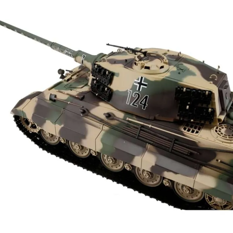 Torro 13306-CARC Königstiger Henschelturm tarn Panzer BB+IR 1:16 RTR