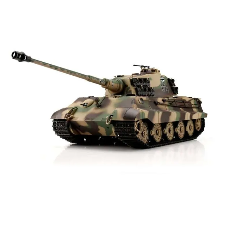 Torro 13306-CARC Königstiger Henschelturm tarn Panzer BB+IR 1:16 RTR