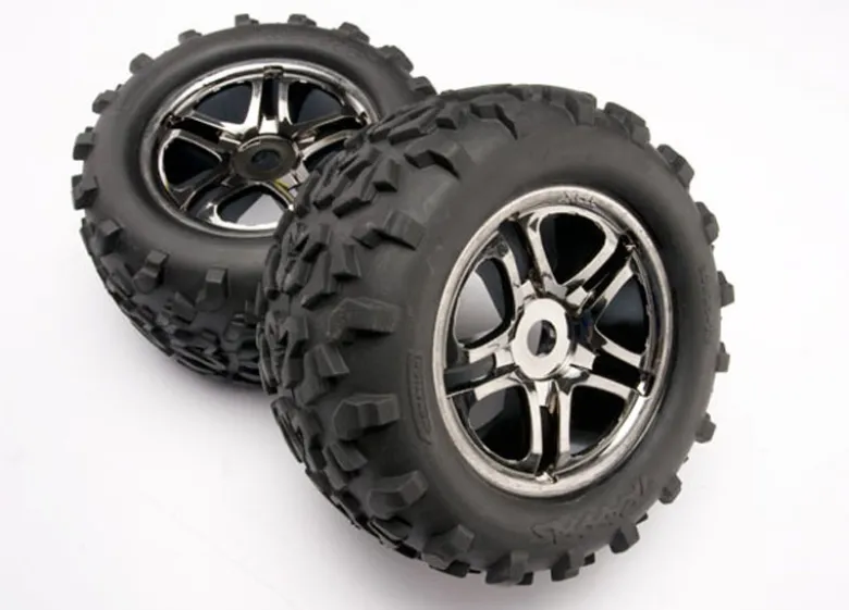 Traxxas 4983AReifen E-Maxx 3.8Zoll auf Felge verklebt 17mm Revo für 17mm Traxxas Sternmitnehmer