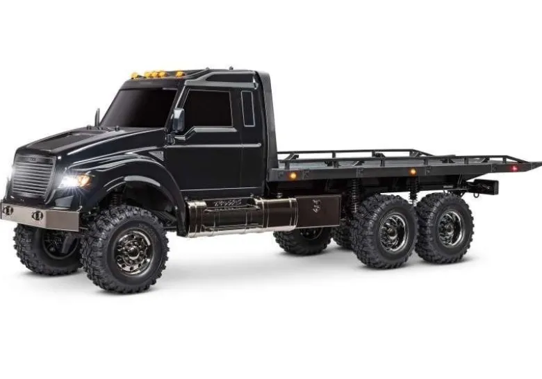 Traxxas 88086-84BLKSET2TRX-6 Ultimate RC Hauler Truck 6x6 RTR 1:10, schwarz inkl. Lipo-Akku, Power Plus 80 Ladegerät & Adapter