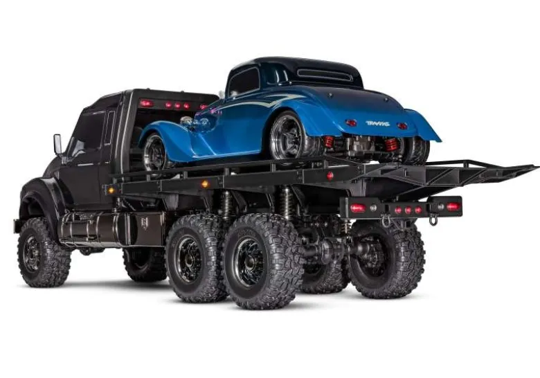 Traxxas 88086-84BLKSET2TRX-6 Ultimate RC Hauler Truck 6x6 RTR 1:10, schwarz inkl. Lipo-Akku, Power Plus 80 Ladegerät & Adapter
