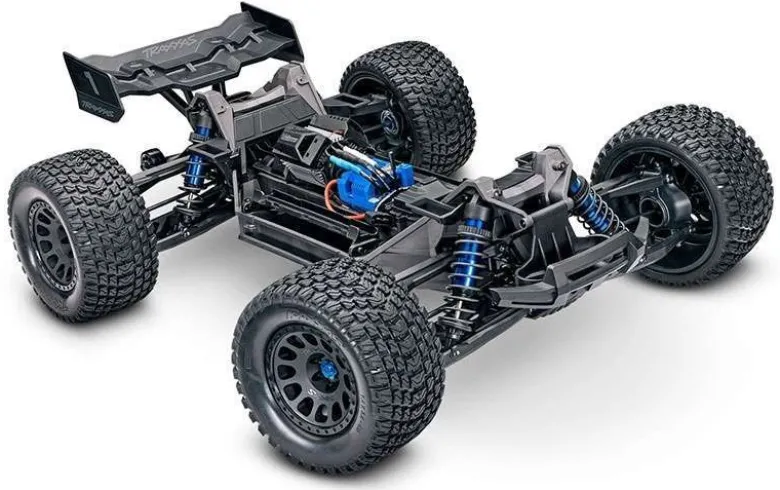 Traxxas 78086-4BLK-SET3XRT 4X4 VXL 1/7 4WD Race Truck Brushless RTR, schwarz Set mit 2x 4S 50C Boost 7000 Lipo, Duo Ladegerät