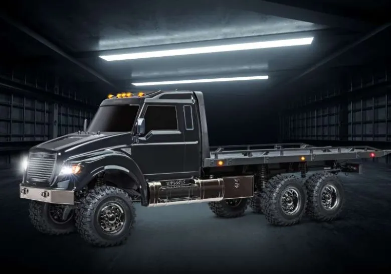 Traxxas 88086-84BLKTRX-6 Ultimate RC Hauler Truck 6x6 RTR 1:10, schwarz mit Winde LED-Licht Aktion-Black