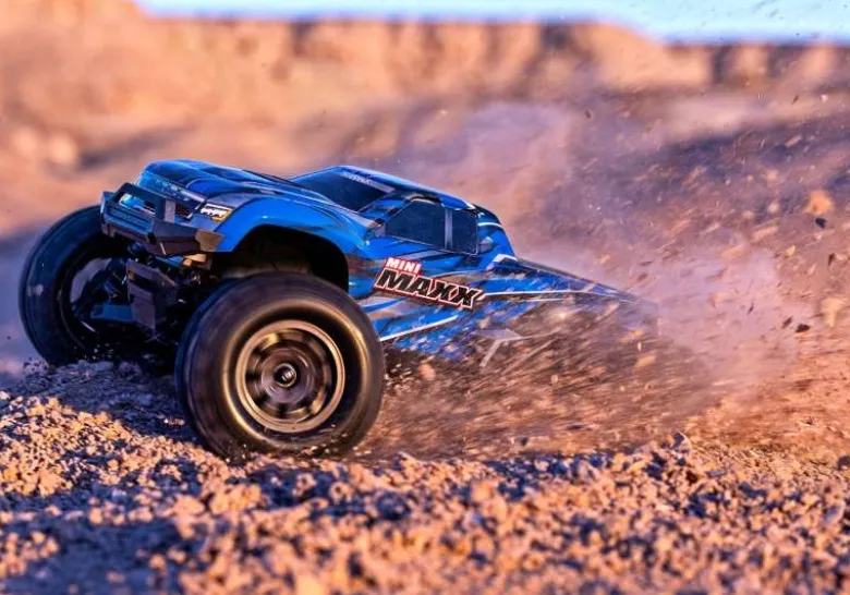 Traxxas 107154-1-BLUEMINI-MAXX 4WD BL-2S Brushless, HD-Teile, RTR, blau