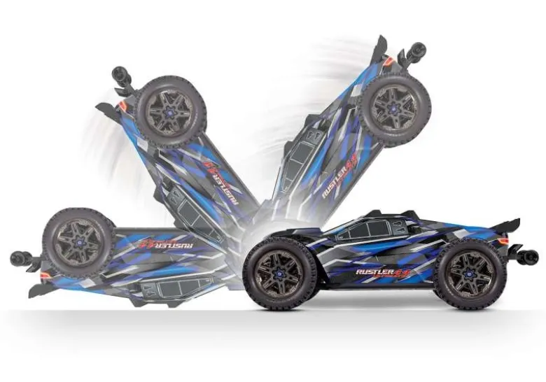 Traxxas 67097-4BLUERustler 4x4 Ultimate blau 1/10 Stadium Truck Brushless RTR