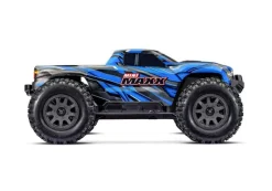 Traxxas 107154-1-BLUESET1MINI-MAXX 4WD BL-2S Brushless, HD-Teile, RTR, blau Set mit zweitem Akku und EZ-Peak Plus Ladegerät