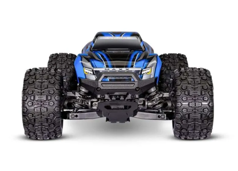 Traxxas 107154-1-BLUESET1MINI-MAXX 4WD BL-2S Brushless, HD-Teile, RTR, blau Set mit zweitem Akku und EZ-Peak Plus Ladegerät