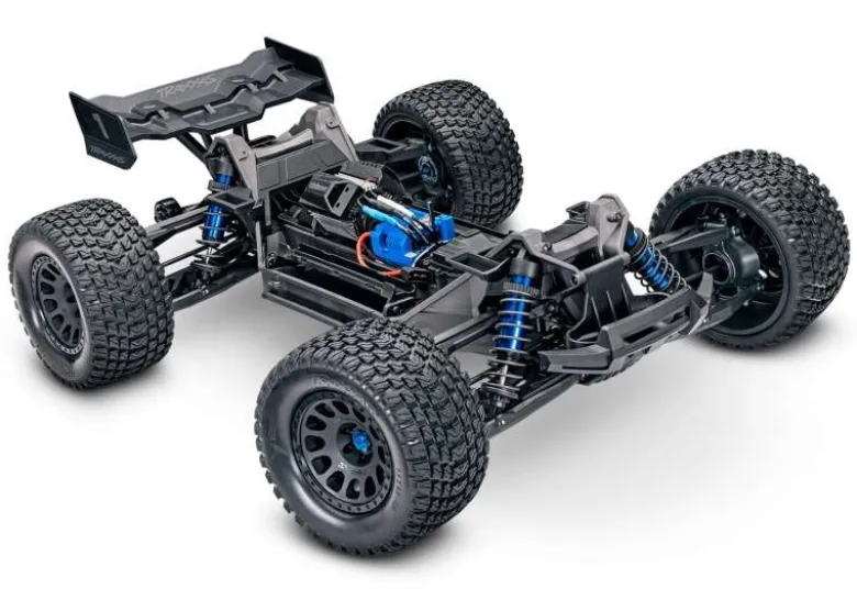 Traxxas 78086-4BLUE-SET3XRT 4X4 VXL 1/7 4WD Race Truck Brushless RTR, blau Set mit 2x 4S 50C Boost 7000 Lipo, Duo Ladegerät