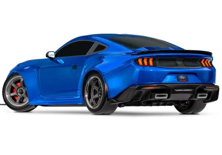 Traxxas 105237-4BLUE4-TEC Ford Mustang Brushed Drift 1:10 RTR, blau