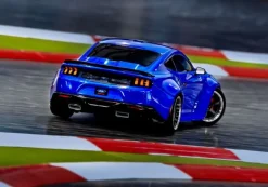 Traxxas 105237-4BLUE4-TEC Ford Mustang Brushed Drift 1:10 RTR, blau